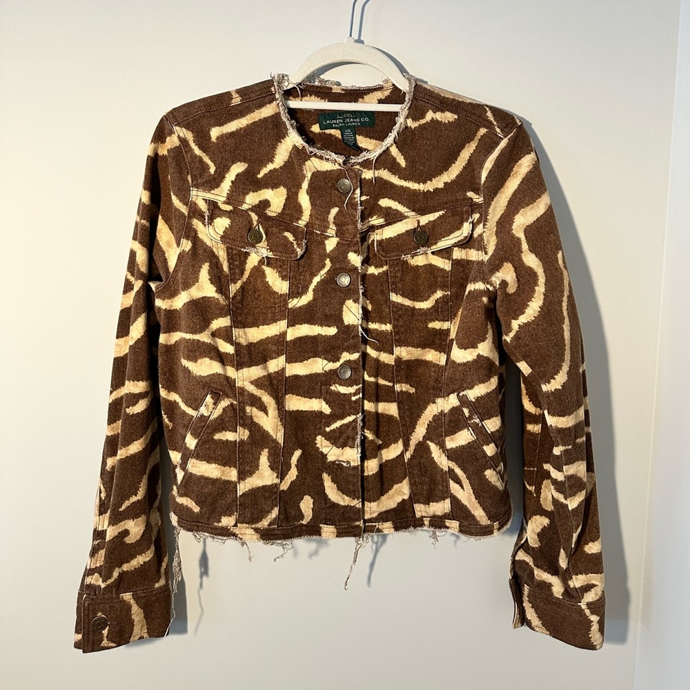 Vintage Ralph Lauren Jeans Brown Zebra Jacket